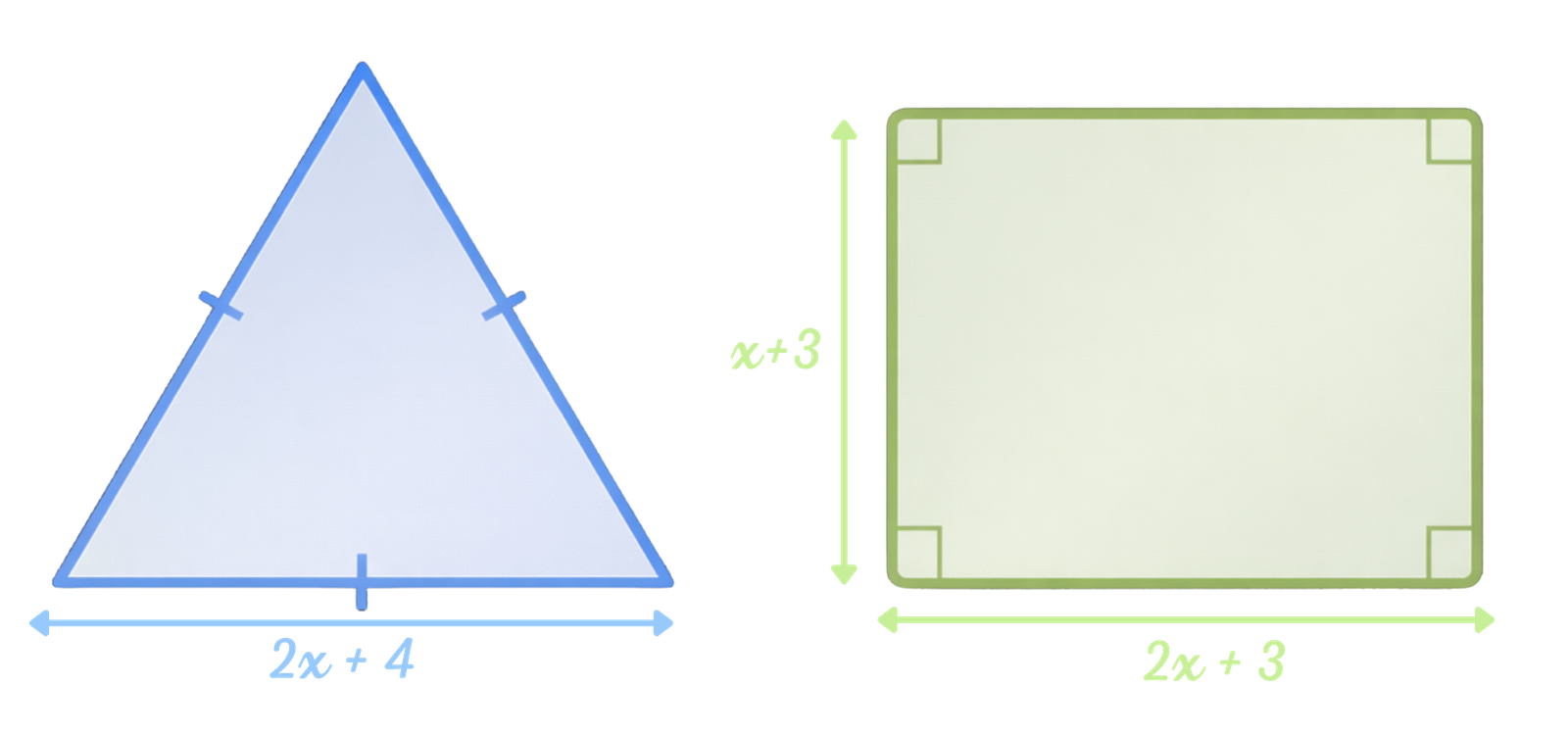 Triangle et rectangle