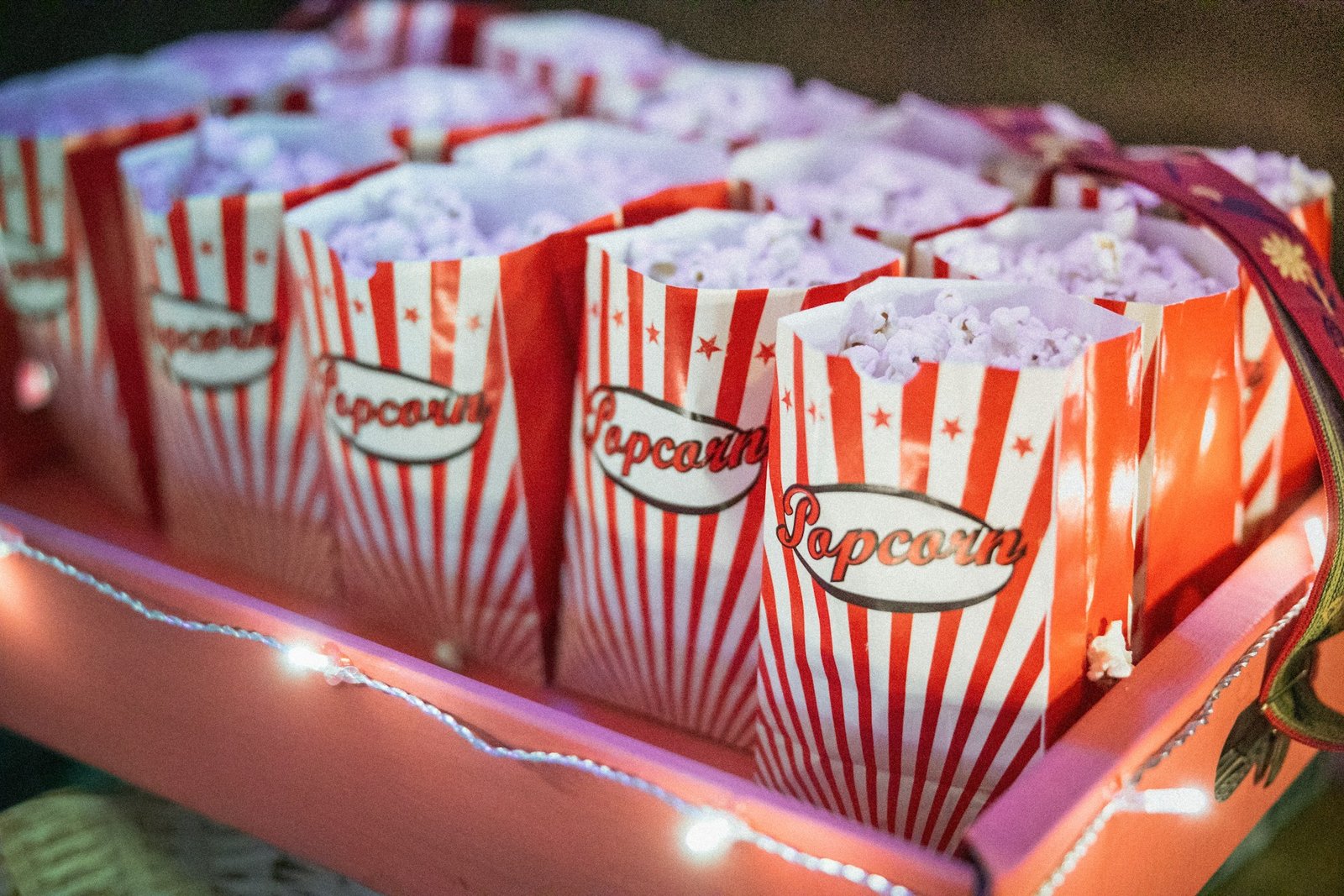 Popcorn et boissons au cinéma