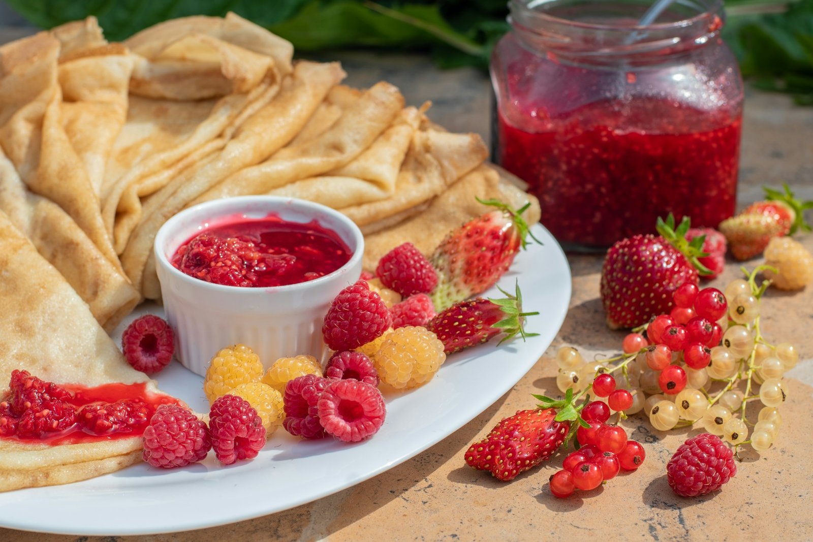 Ingrédients pour une recette de crêpes